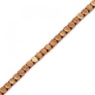 Hematite beads 2mm cube Copper gold